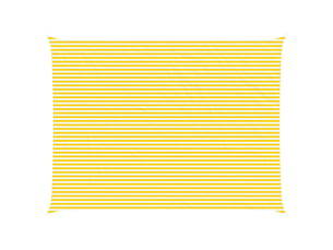 Voile d'ombre - voile d'ombrage - voile parasol jaune et blanc 8 x 6 m 100 % polyester oxford