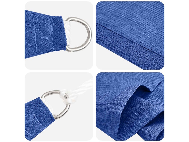  Voile d'ombre - voile d'ombrage - voile parasol 2 x 6 m hdpe rectangulaire bleu  - Conforama A