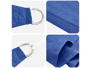 Voile d'ombre - voile d'ombrage - voile parasol 2 x 6 m hdpe rectangulaire bleu