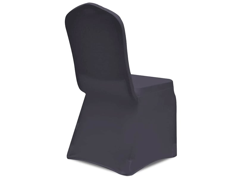  Housse de chaise extensible 4 pcs anthracite cf32381  - Conforama E