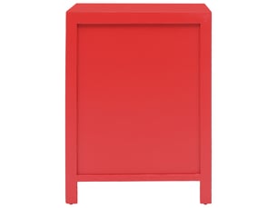 Table de chevet - cabinet de chevet - table de nuit rouge 38 x 28 x 52 cm bois de paulownia