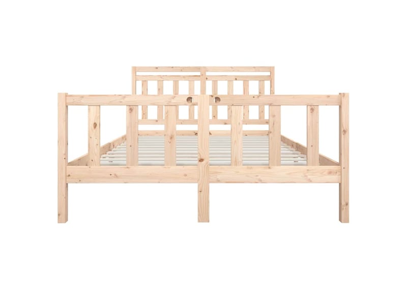  Lit double- lit adulte -  cadre de lit sans matelas bois massif 160x200 cm  - Conforama C