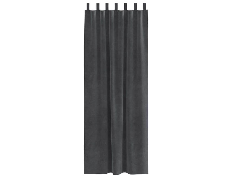  Lot de 2 rideaux, rideaux de fenêtre gris clair 140 x 225 cm velours cf44045  - Conforama D