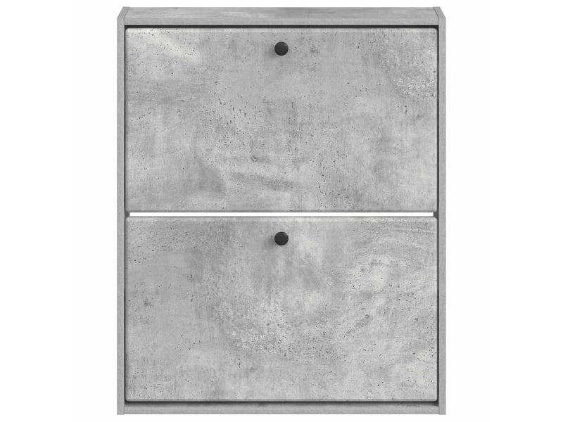  Meuble à chaussures mural, armoire à chaussures breda 71x17x86 cm gris béton  - Conforama D