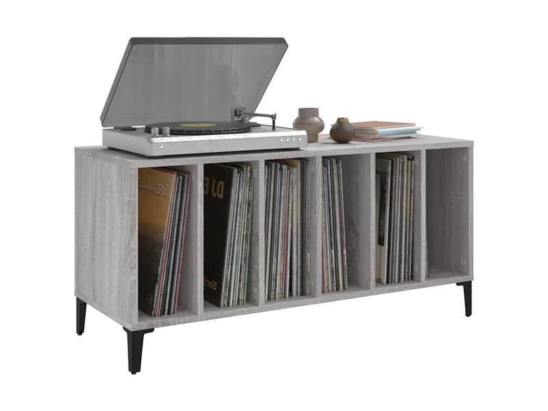  Armoire à disques, armoire de rangement sonoma gris 100x38x48 cm bois d'ingénierie shl8932  - Conforama D