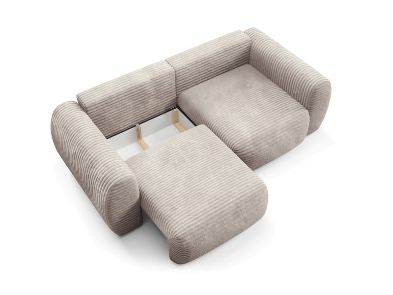  Canapé convertible premium cloud beige  - Conforama D