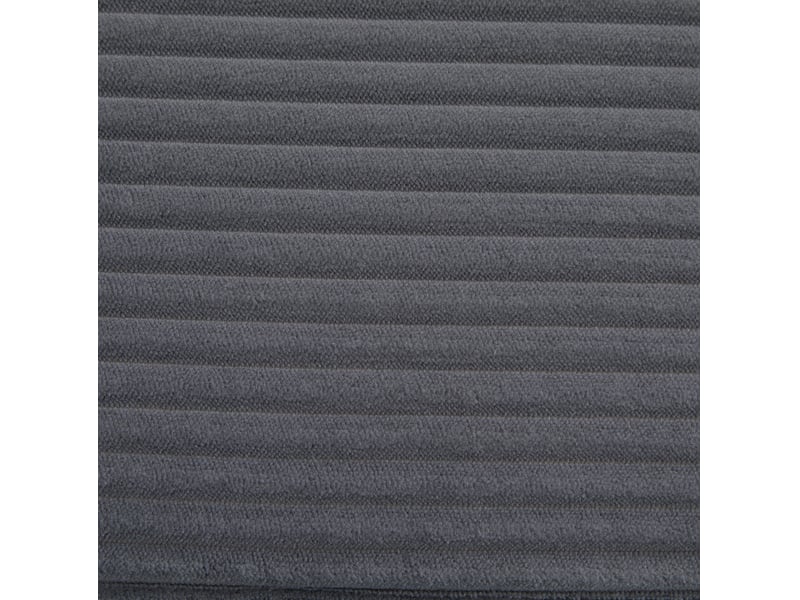  Fauteuil à bascule 70 x 80 x 92 cm gris en velours côtelé, repose-pied intégré et dossier réglable  - Conforama E