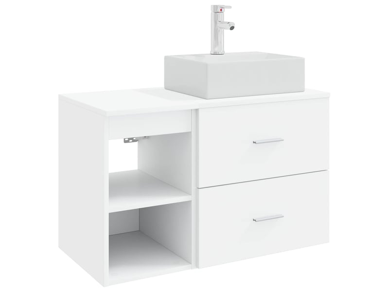  Ensemble de mobilier de salle de bain 2 pcs blanc shl919  - Conforama A