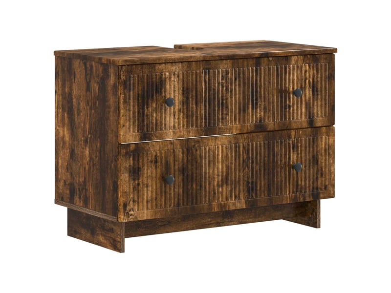 Ensemble de 2 meubles de salle de bain ede chêne fumé cf63137  - Conforama C