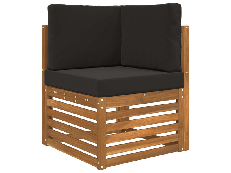  Coussin de canapé d'extérieur, coussin de chaise polyester noir 60 x 60 cm cf54124  - Conforama C