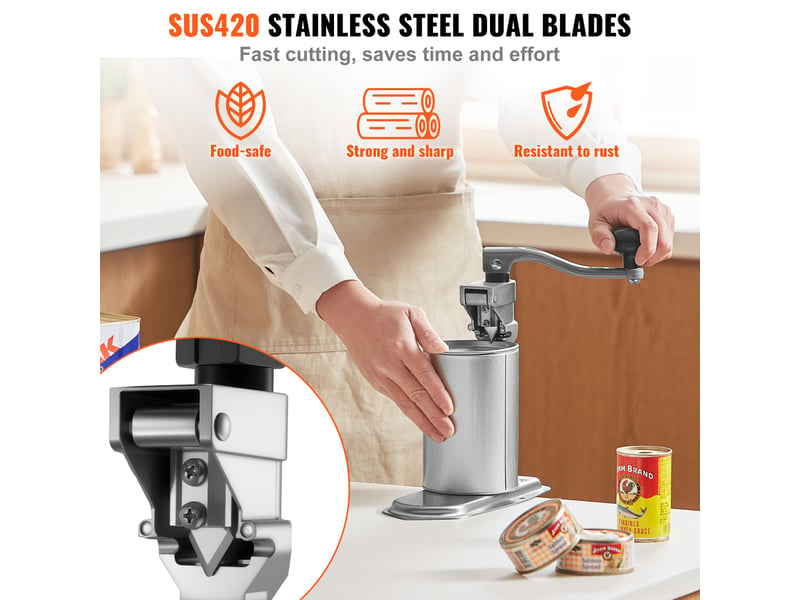  Vevor ouvre-boîte manuel de table robuste canettes 40 cm fixé par vis et pince  - Conforama E