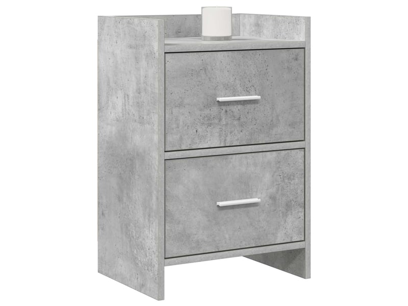  Tables de chevet - cabinet de chevet - table de nuit 2 pc gris béton 40 x 30 x 60 cm  - Conforama B