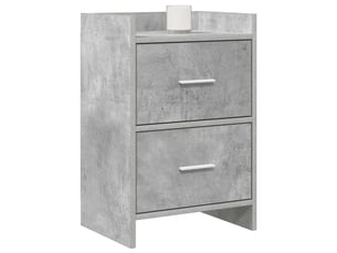 Tables de chevet - cabinet de chevet - table de nuit 2 pc gris béton 40 x 30 x 60 cm