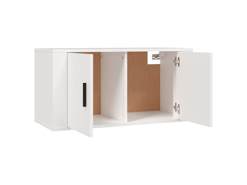  Ensemble de meubles tv 2 pcs blanc bois d'ingénierie shl91288  - Conforama E