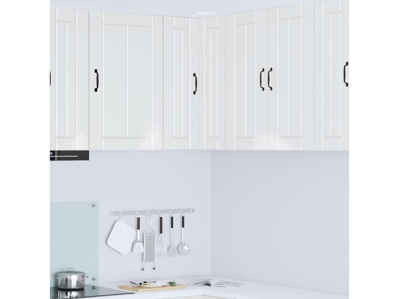  Meuble mural de cuisine, armoire d'angle cuisine lucca blanc brillant 57x57x80cm  - Conforama B