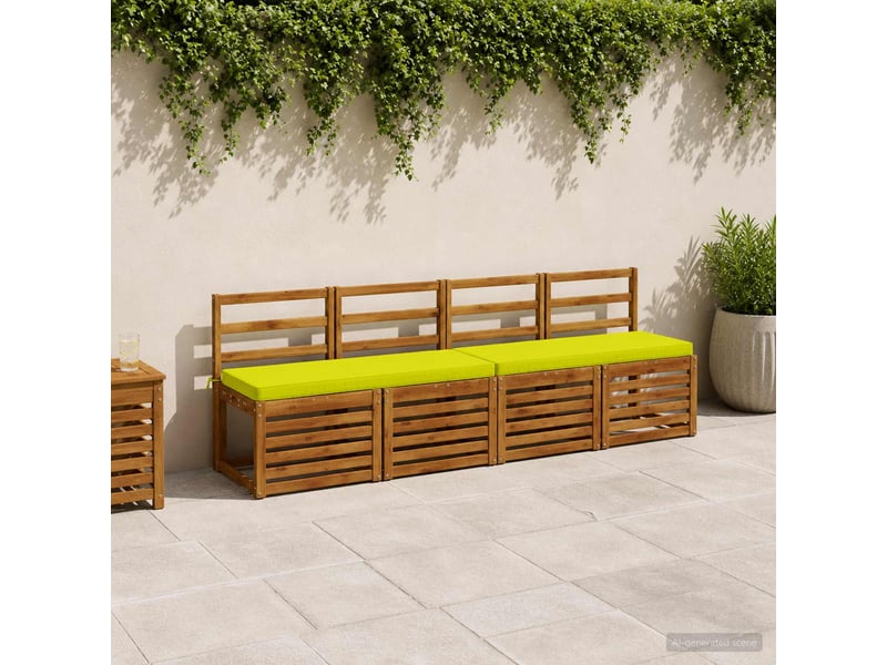  Lot de 2 coussins de banc, coussins d'assise vught 100 % polyester vert vif. Cf58262  - Conforama B