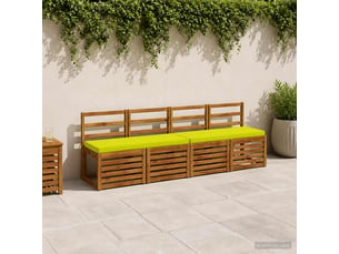 Lot de 2 coussins de banc, coussins d'assise vught 100 % polyester vert vif. Cf58262