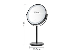 Lentille de 8 pouces avec loupe, loupe 1x10x avec lumière, rechargeable double face à 360°, lumière réglable à 3 couleurs (noir).