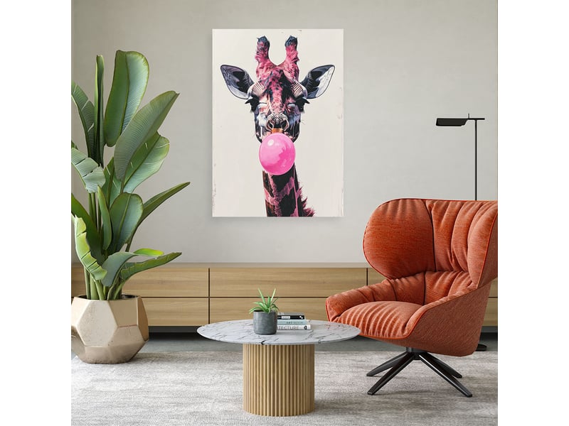  Tableaux, girafe rose bonbon 30x45 1334479295 - Conforama B