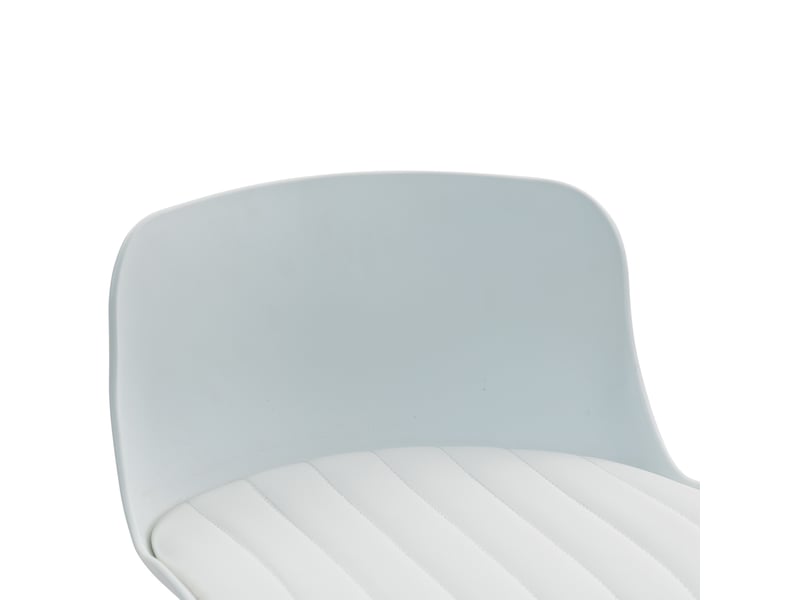 Lot de 2 tabourets de bar pivotants réglables en similicuir blanc W3750P450886 - Conforama E