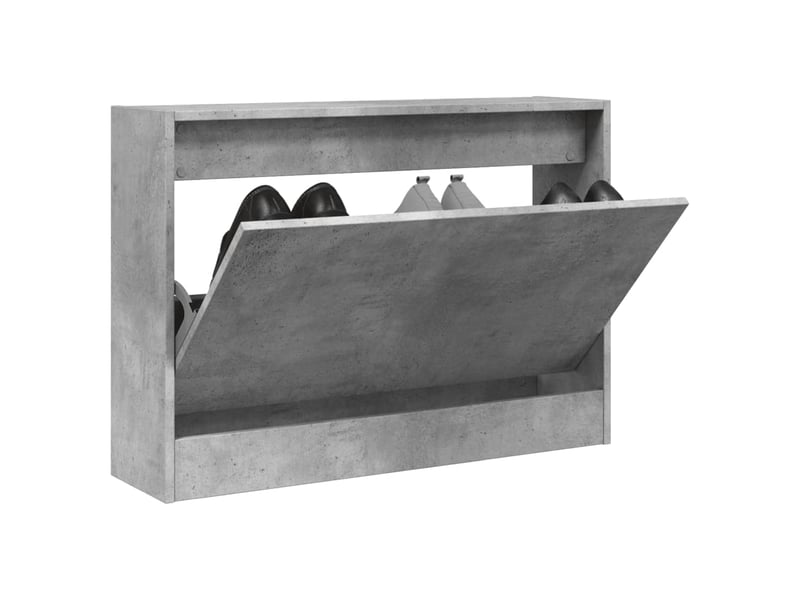  Meuble à chaussure, armoire à chaussures gris béton 80x21x57 cm bois d'ingénierie  - Conforama B