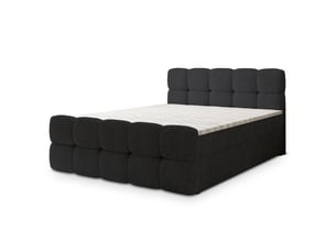 Lit avec rangement 180x200 cm <strong>MASSENO</strong> <strong></strong> coloris noir