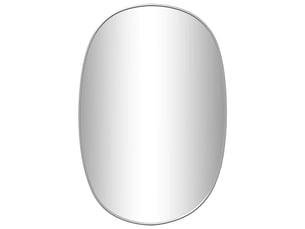 Miroir rectangulaire à fixer coloris argenté <strong></strong> <strong></strong> - 50 cm x 35 cm