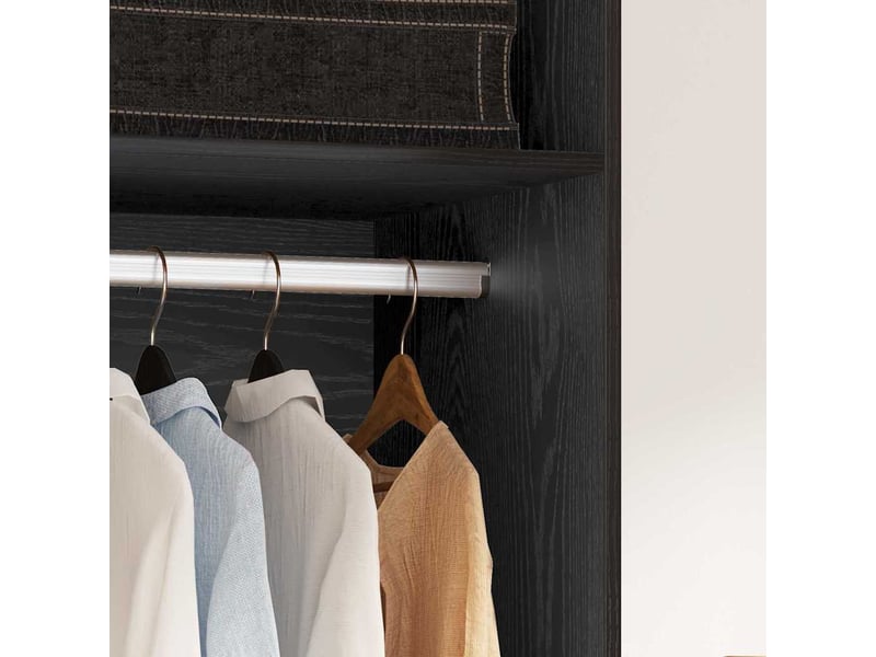  Armoire chambre, armoire de rangement chêne noir 50x50x200 cm bois d'ingénierie shl98044  - Conforama D