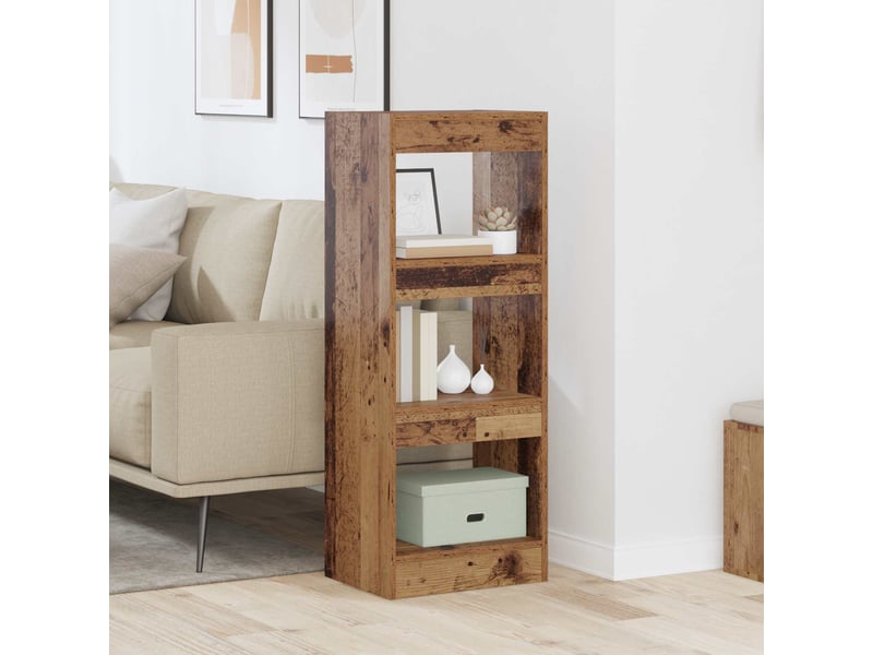 Bibliothèque 3 niveaux, armoire à livres 40 x 30 x 103 cm bois d'ingénierie - Conforama B