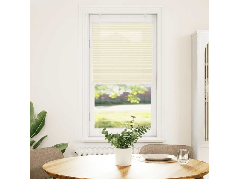  Store plissé, store de fenêtre crème 55x150 cm largeur du tissu 54,4 cm polyester cf46842  - Conforama A