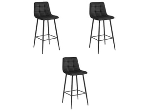 tabouret de bar  <strong>SANS MARQUE</strong>  - noir hauteur d'assise 76 cm vendu Par 3