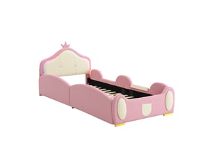 Lit simple 90x200 cm HNCBB coloris rose