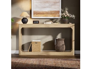 Table basse rectangulaire coloris naturel <strong>MODENUIT </strong> <strong></strong> - 30 cmx140 cm
