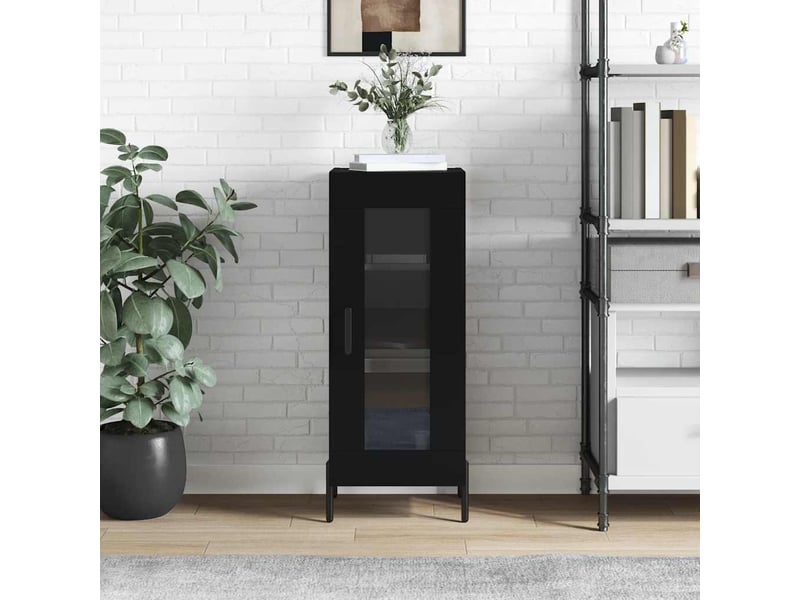  Buffet - bahut - meuble de rangement noir 34,5x34x90 cm bois d'ingénierie  - Conforama B