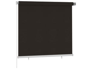 Store enrouleur, store roulant d'extérieur 165 (l) x 140 (h) cm hdpe marron cf47355