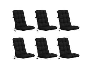 Lot de 6 coussins de chaise à dossier haut vianen cf59404