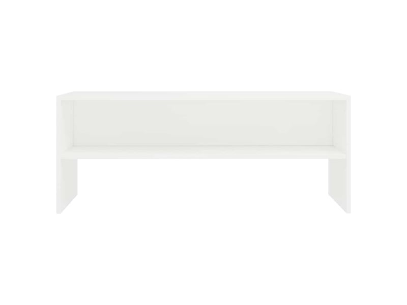  Meuble tv - banc tv - meuble de rangement blanc 100x40x40 cm bois d’ingénierie  - Conforama D