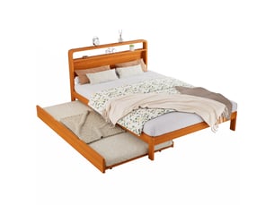 Lit gigogne 140x200 cm DZMDIP coloris naturel