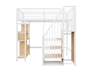 Lit mezzanine 90x200 cm <strong></strong> <strong></strong> coloris blanc
