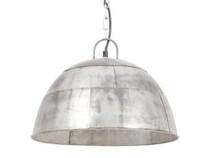 Lampe suspendue, suspension luminaire industrielle vintage 25 w argenté rond 41cm e27