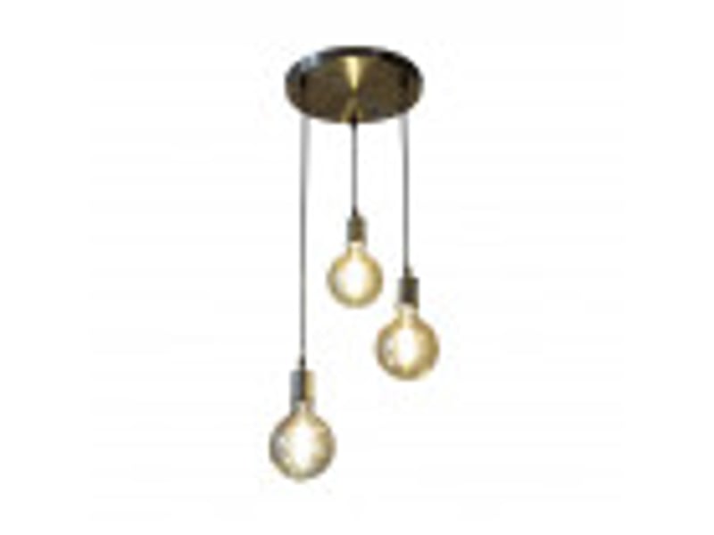  Fabrilamp celso, lampe, moderne, 3 x e27, ambrecuir, 36-118 x 36 x 36 cm 166783014 - Conforama D