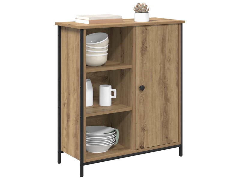 Buffet - bahut - meuble de rangement chêne artisanal 70 x 30 x 80 cm bois d'ingénierie - Conforama C