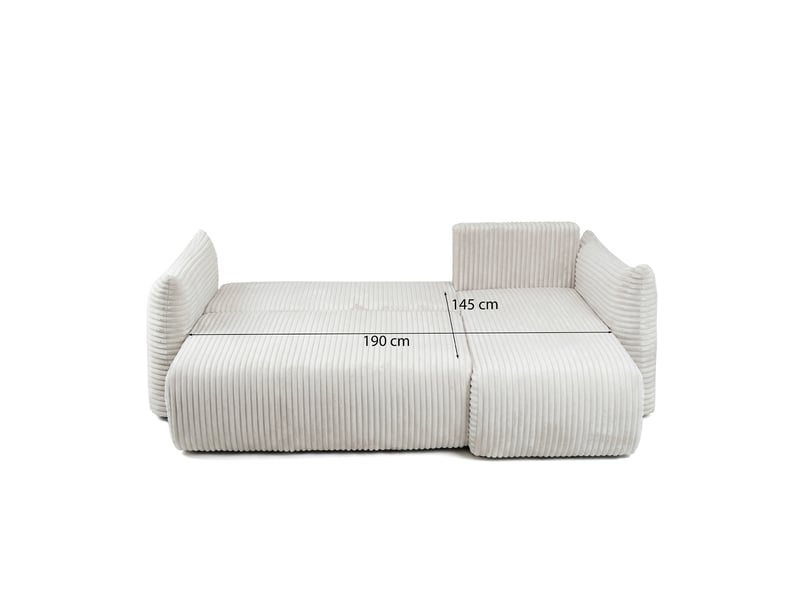  Canapé d'angle floti mini, pour salon, avec fonction couchage, tissu tilia, bleu marine (77)  - Conforama W
