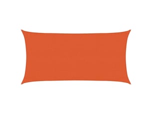 Voile d'ombrage - voile d'ombre - voile parasol 160 gm² rectangulaire orange 3x6 m pehd