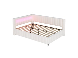 Lit 2 places 140x200 cm    coloris beige