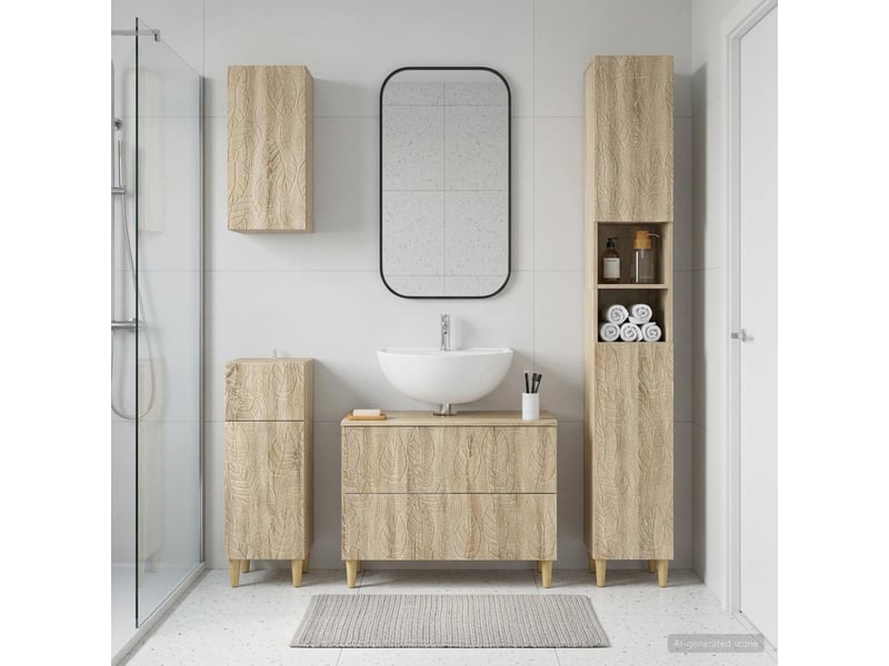 Ensemble de 4 pièces d'armoires de salle de bain delft cf63254  - Conforama B