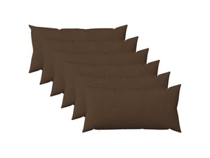 Lot de 6 coussins avec oreiller, coussins décoratifs heerlen marron tissu cf50723