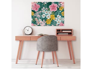 Tableau décoration murale impression sur toile fleurs abstrait coloré - 60x40 cm - tableau décoration murale chambre et salon