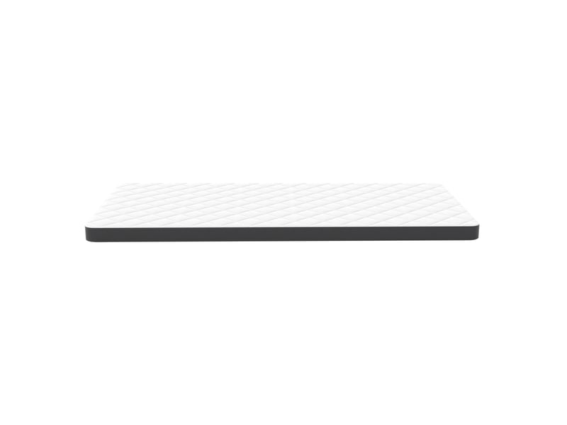  Matelas en mousse 180 × 200 cm 2 places avec découpe 7 zones, livré comprimé, blanc et gris  - Conforama A