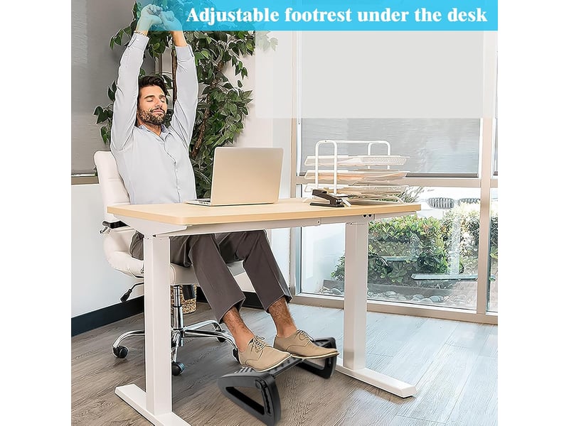  Repose-pieds de bureau réglable en hauteur – avec fonction massage  - Conforama E